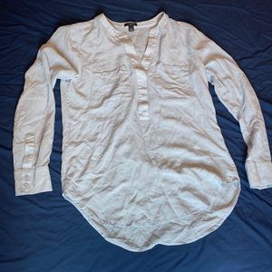 Ann Taylor Light Blue Silk Shirt Size S